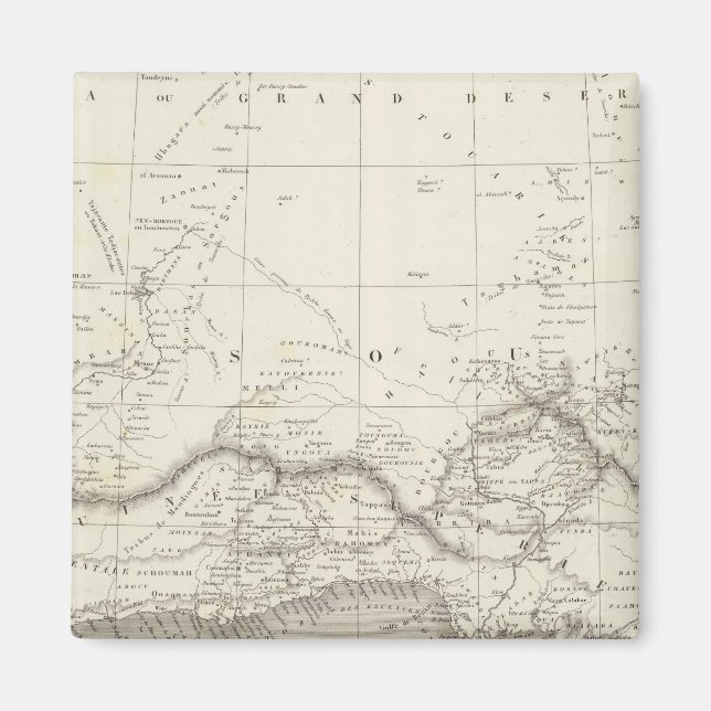 Imán Mapa de África Occidental (Frente)