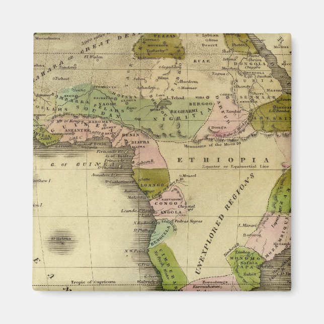 Imán Mapa de África Olney (Frente)