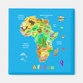 Imán Mapa de África para niños