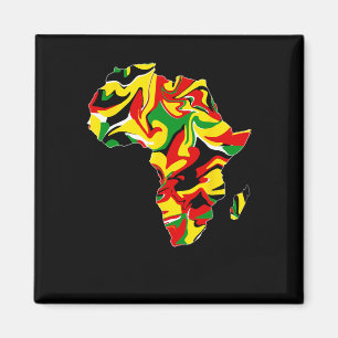 Imán Mapa de África Verde Amarillo Rojo Orgulloso Orgul