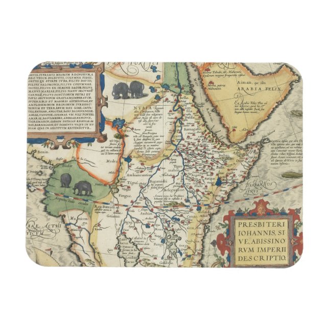 Imán Mapa de África y la Península Arábiga (Horizontal)