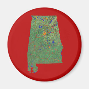 Imán Mapa de Alabama