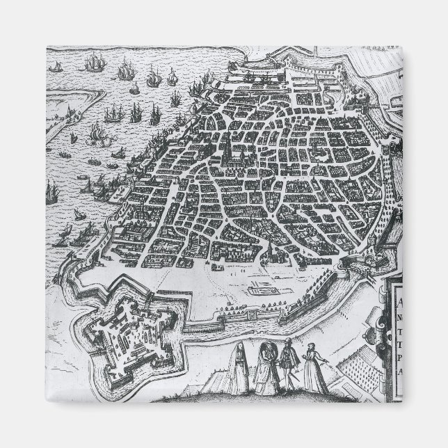Imán Mapa de Amberes, 1598 (Frente)