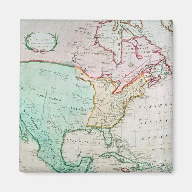 Imán Mapa de América del Norte (Frente)