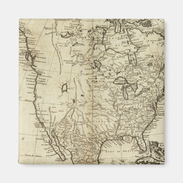 Imán Mapa de América del Norte (Frente)