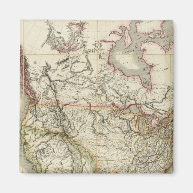 Imán Mapa de América del Norte 4 (Frente)