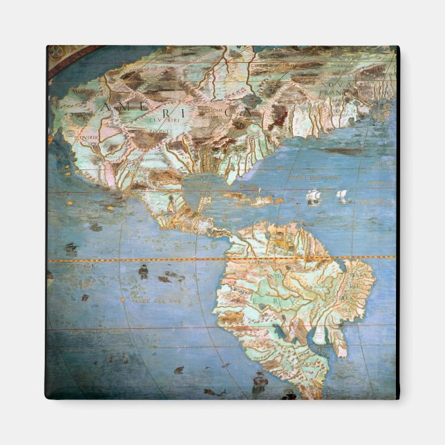 Imán Mapa de América del Norte y del Sur (Frente)