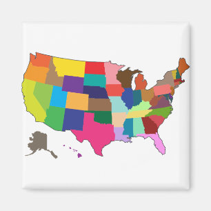 Imán Mapa de América en colores