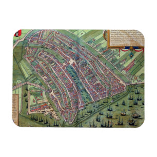 Imán Mapa de Amsterdam, de 'Civitates Orbis Terrarum