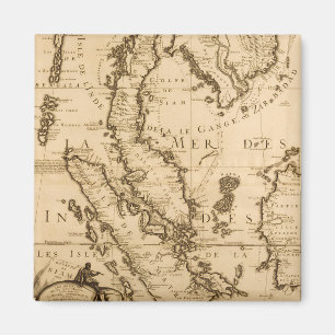 Imán Mapa de antigüedades del Sudeste Asiático   1687