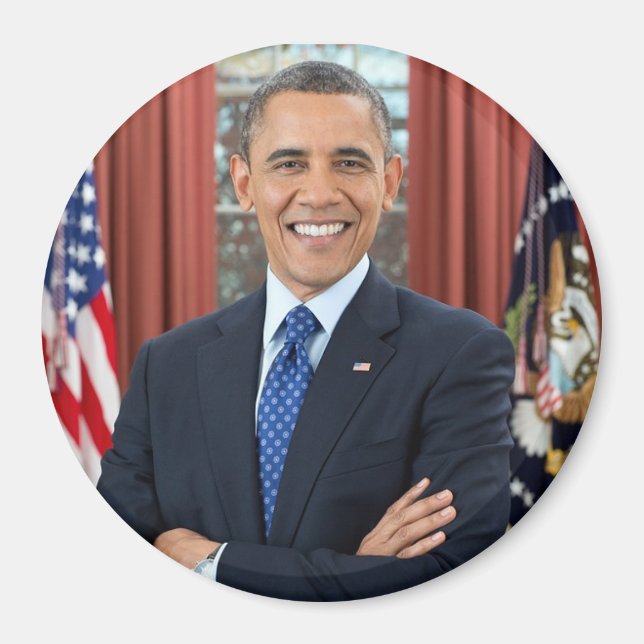 Imán Mapa de apoyo del presidente Barack Obama (Frente)