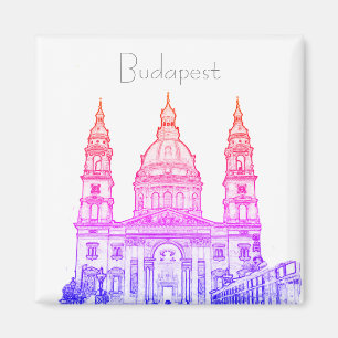 Imán Mapa de arquitectura de la ciudad de Budapest en H