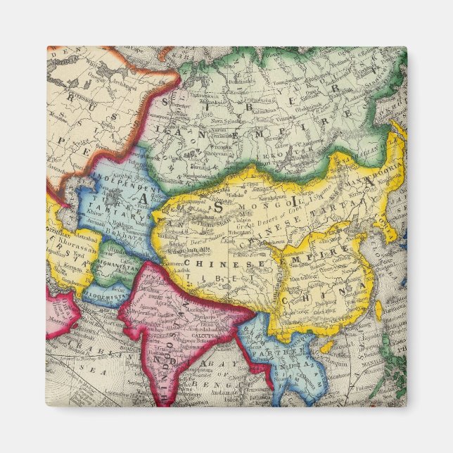 Imán Mapa De Asia (Frente)