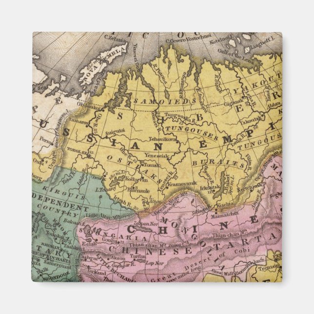 Imán Mapa de Asia (Frente)