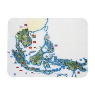 Imán Mapa de Asia del sudeste