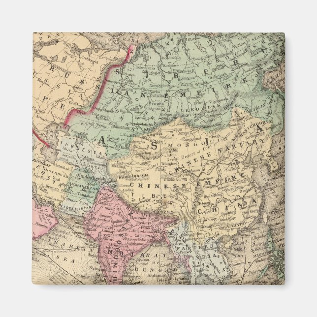 Imán Mapa de Asia por Mitchell (Frente)