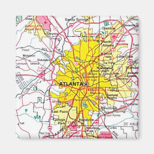 Imán Mapa de Atlanta