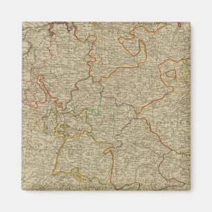 Imán Mapa de atlas de color mano en Alemania