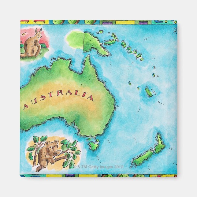 Imán Mapa de Australia (Frente)