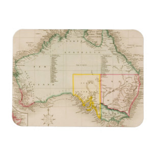 Imán Mapa de Australia y de Nueva Zelanda