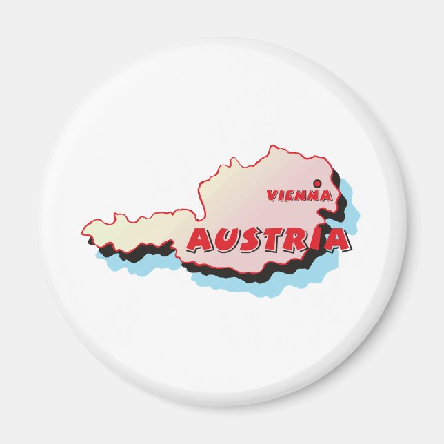 Imán Mapa de Austria (Frente)