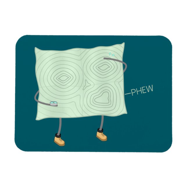 Imán Mapa de ayuda - (Horizontal)