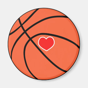 Imán Mapa de baloncesto del deporte del amor