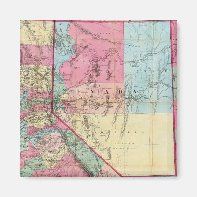 Imán Mapa de Bancroft de California, Nevada (Frente)
