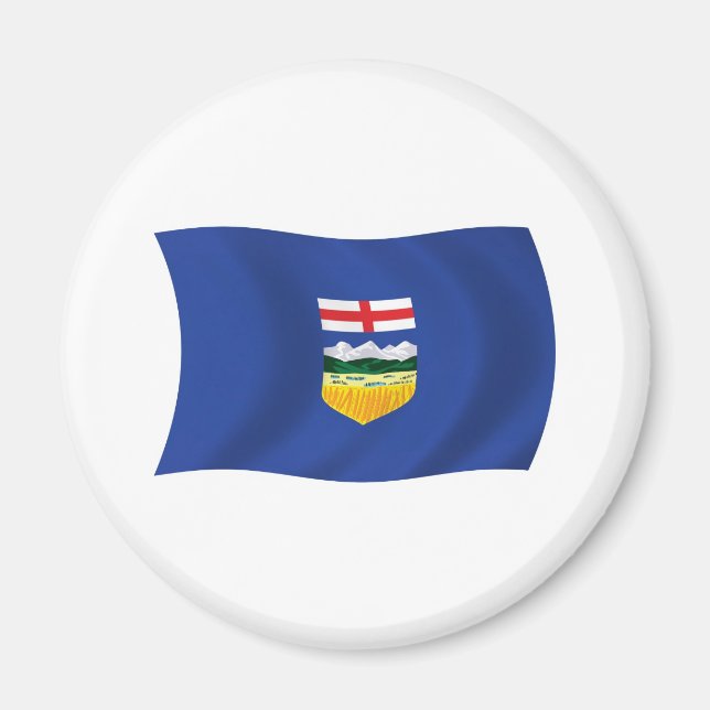 Imán Mapa de Bandera de Alberta (Frente)