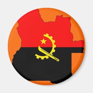 Imán Mapa de bandera de Angola