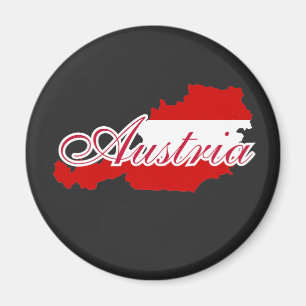 Imán Mapa de bandera de Austria