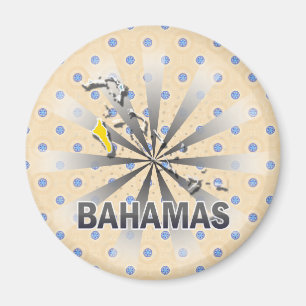 Imán Mapa de bandera de Bahamas 2.0