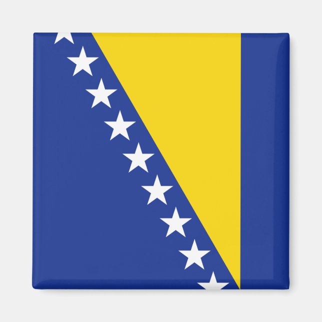 Imán Mapa de bandera de Bosnia y Herzegovina (Frente)