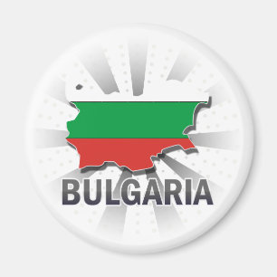 Imán Mapa de bandera de Bulgaria 2.0