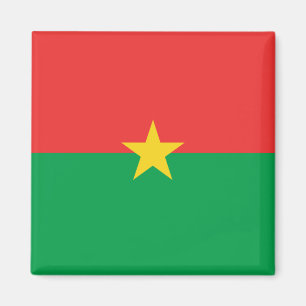 Imán Mapa de bandera de Burkina Faso