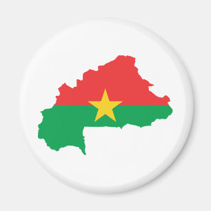 Imán Mapa de bandera de Burkina Faso BF