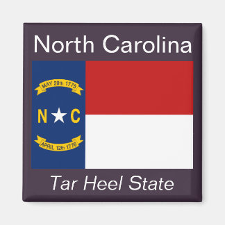Imán Mapa de bandera de Carolina del Norte