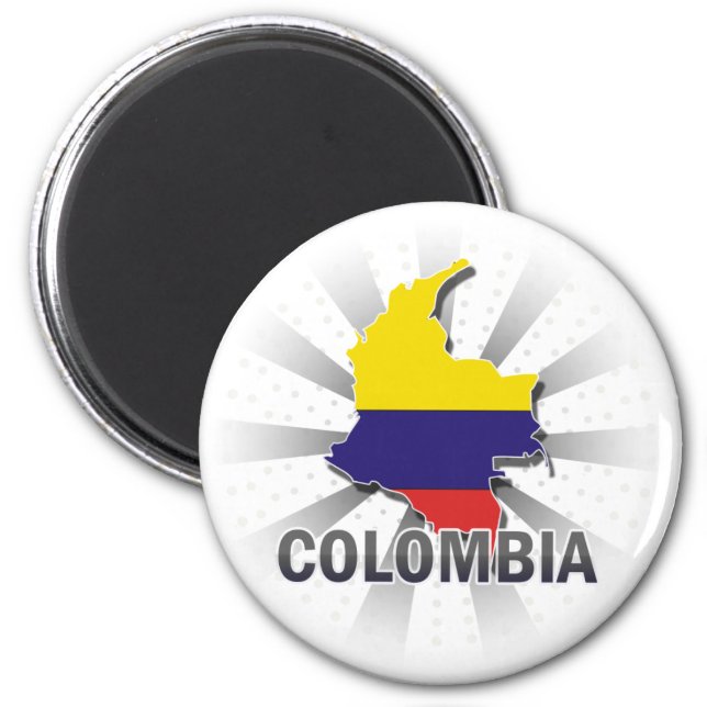 Imán Mapa de bandera de Colombia 2.0 (Frente)
