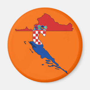 Imán Mapa de bandera de Croacia