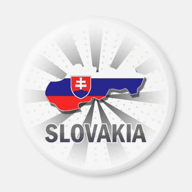 Imán Mapa de bandera de Eslovaquia 2.0 (Frente)