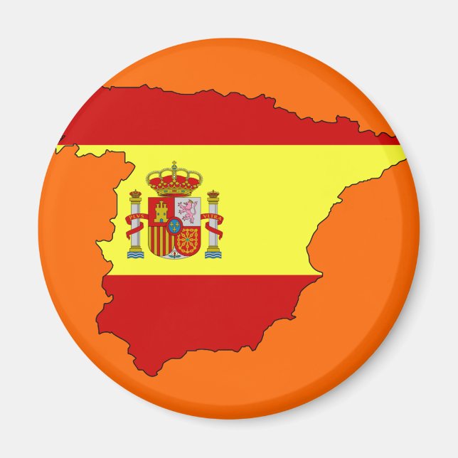 Imán Mapa de bandera de España (Frente)