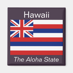 Imán Mapa de bandera de Hawái