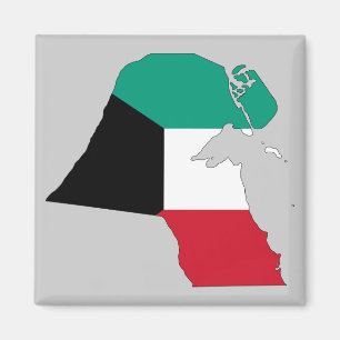 Imán Mapa de bandera de Kuwait