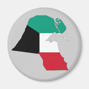 Imán Mapa de bandera de Kuwait