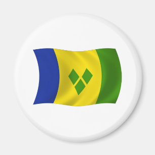 Imán Mapa de bandera de las Granadinas de San Vicente