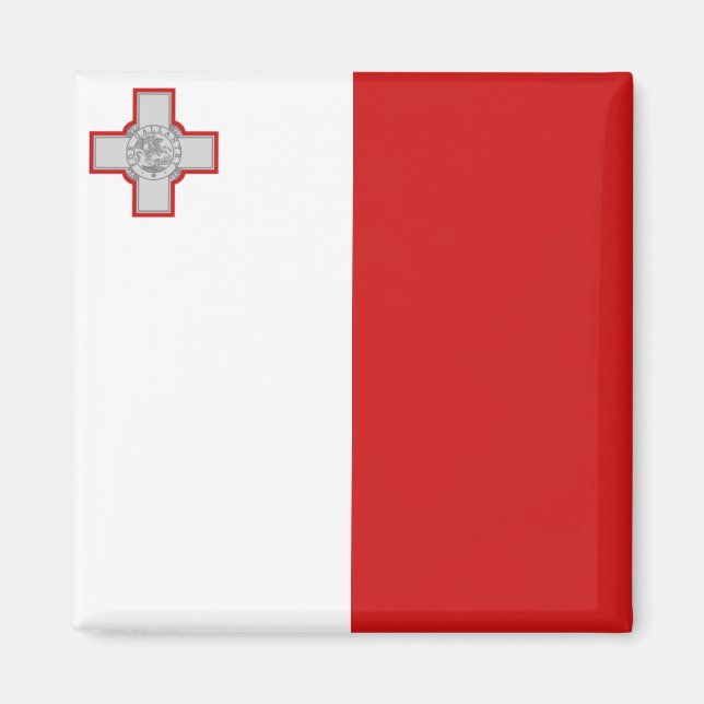 Imán Mapa de bandera de Malta (Frente)