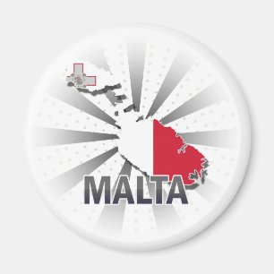 Imán Mapa de bandera de Malta 2.0
