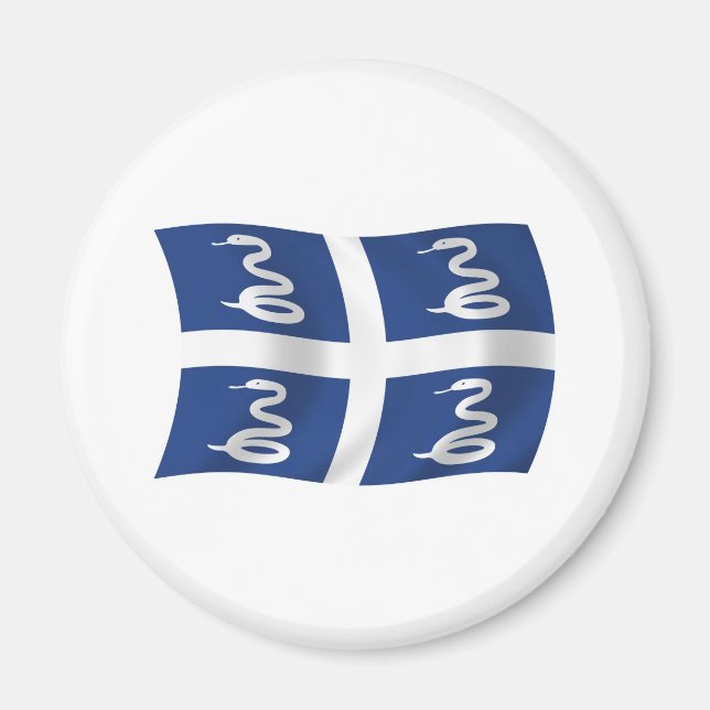 Imán Mapa de bandera de Martinica (Frente)