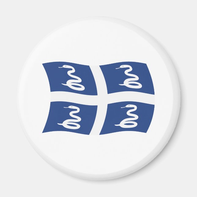 Imán Mapa de bandera de Martinica (Frente)