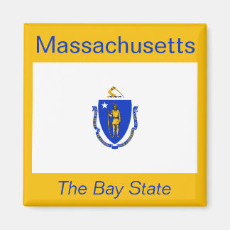 Imán Mapa de bandera de Massachusetts